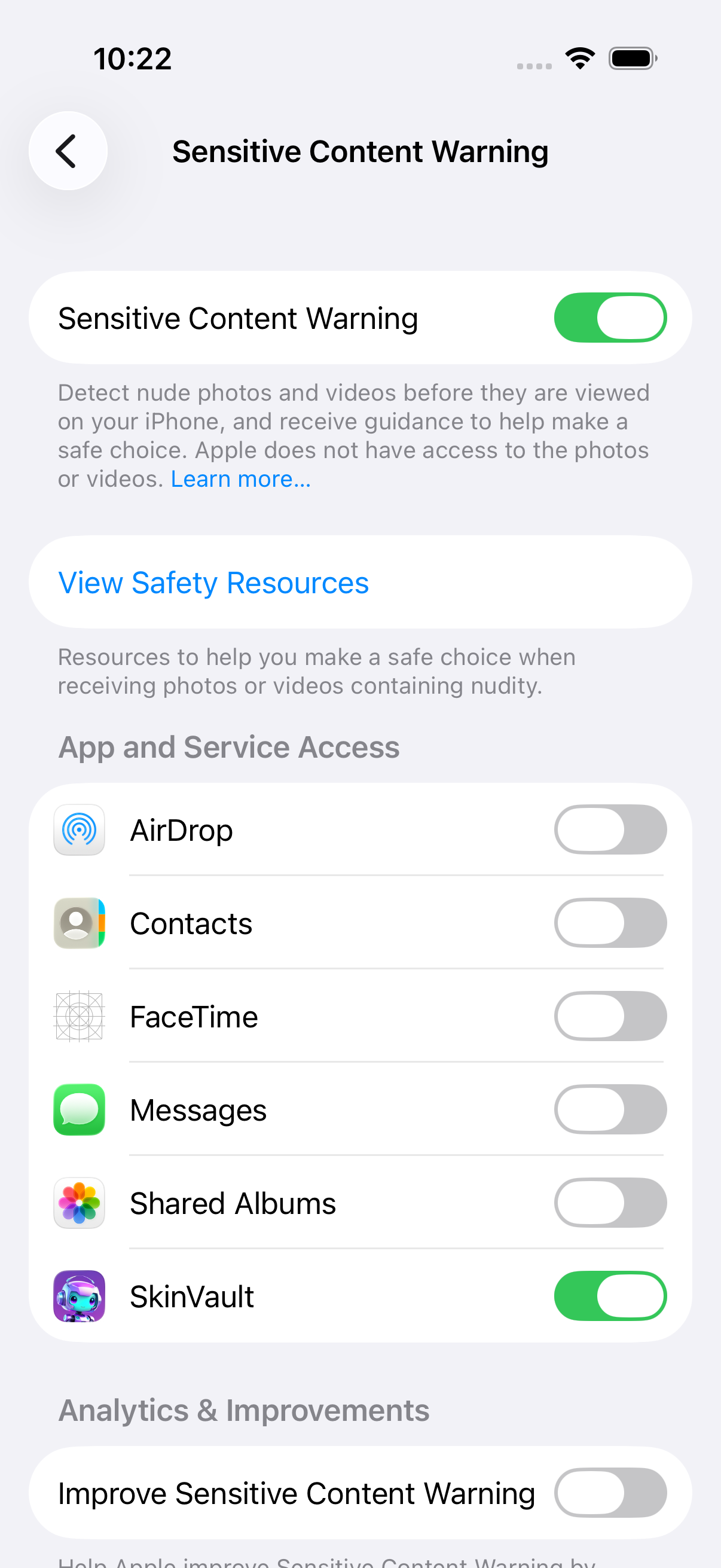 Recommended SCA configuration